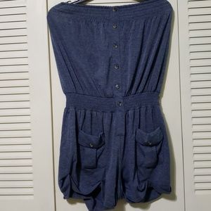 Strapless short romper/jumpsuit